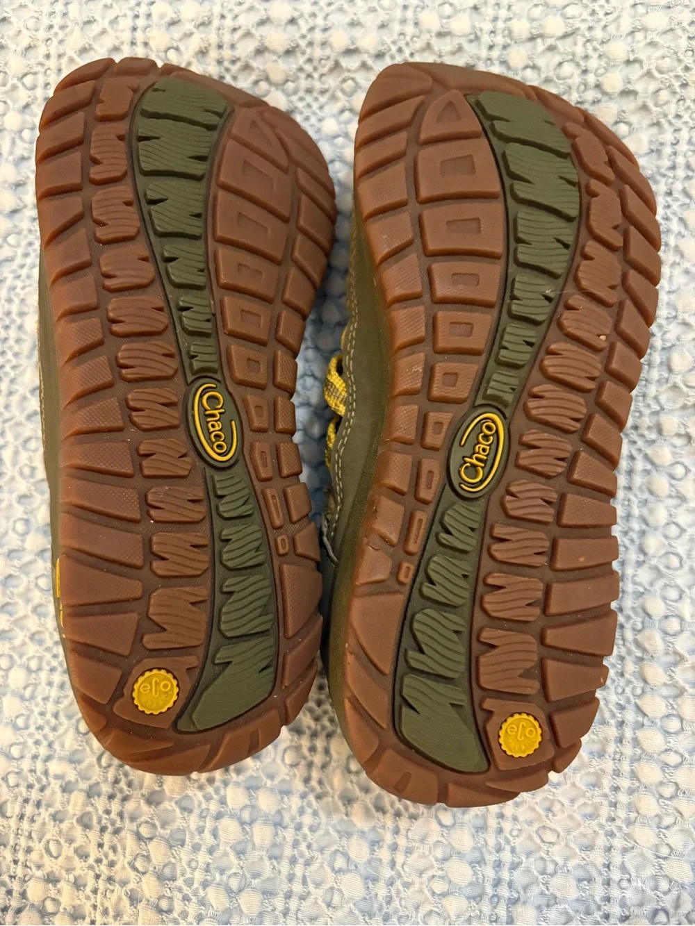 Chaco Kid Outcross 2 Olive Green Outdoor Sandal Water Shoes sz